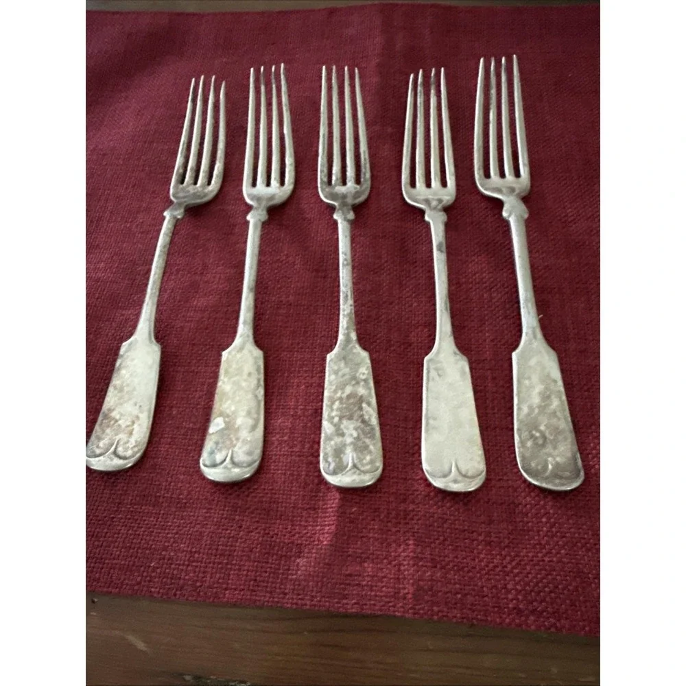 Rogers Bros Fiddlers Forks X11 Set Of 5